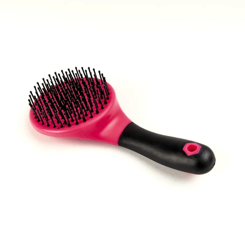 Shires EZI-GROOM Grip Mane and Tail Brush in Pink-1